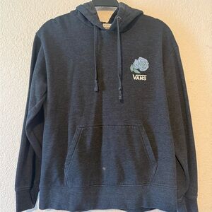 Vans Womens Charcoal Hoodie with Floral Detail